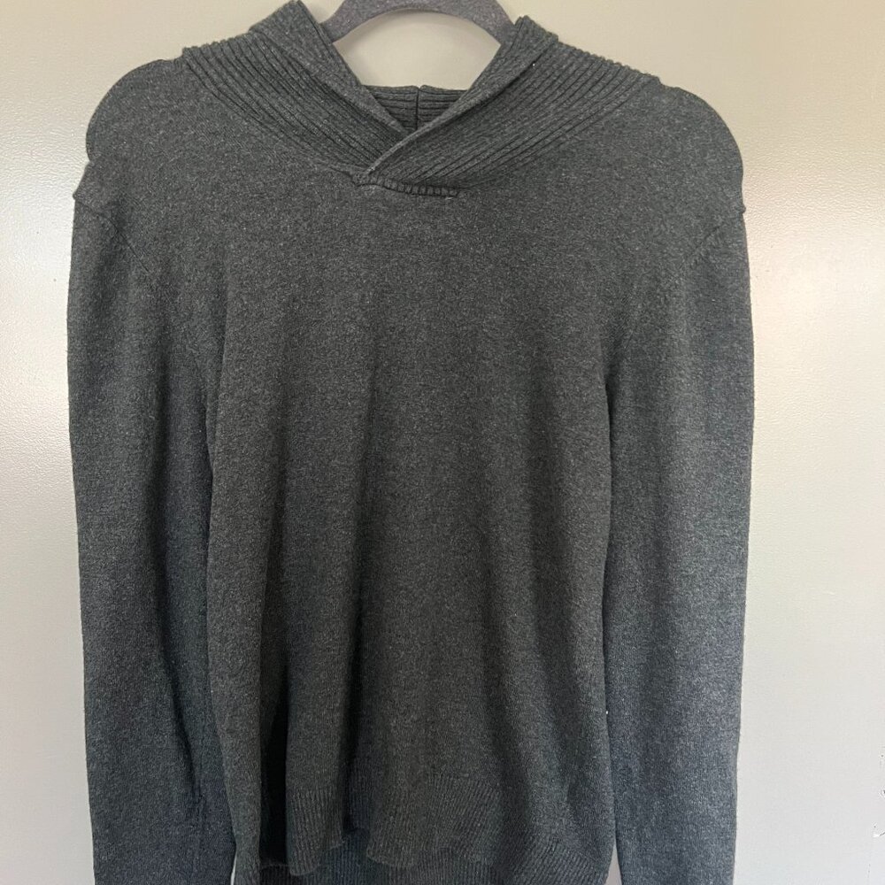 Marc Anthony- Cotton/Cashmere/Merino Shawl Collar Sweater- Grey- Medium